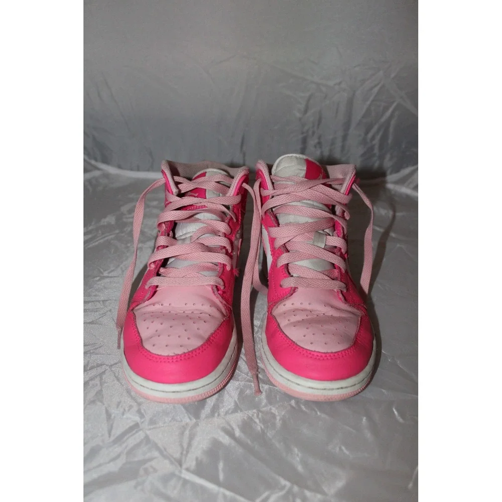 Nike Air Jordan 1 Mid GS‎ Fierce Pink White FD8780-116 Size 3.5Y